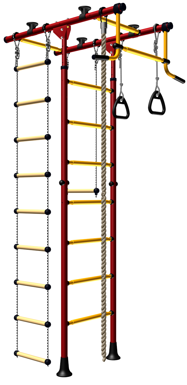 Indoor Sport Gym for Kids, model Comet-2.06 with metal rungs covered with plastic