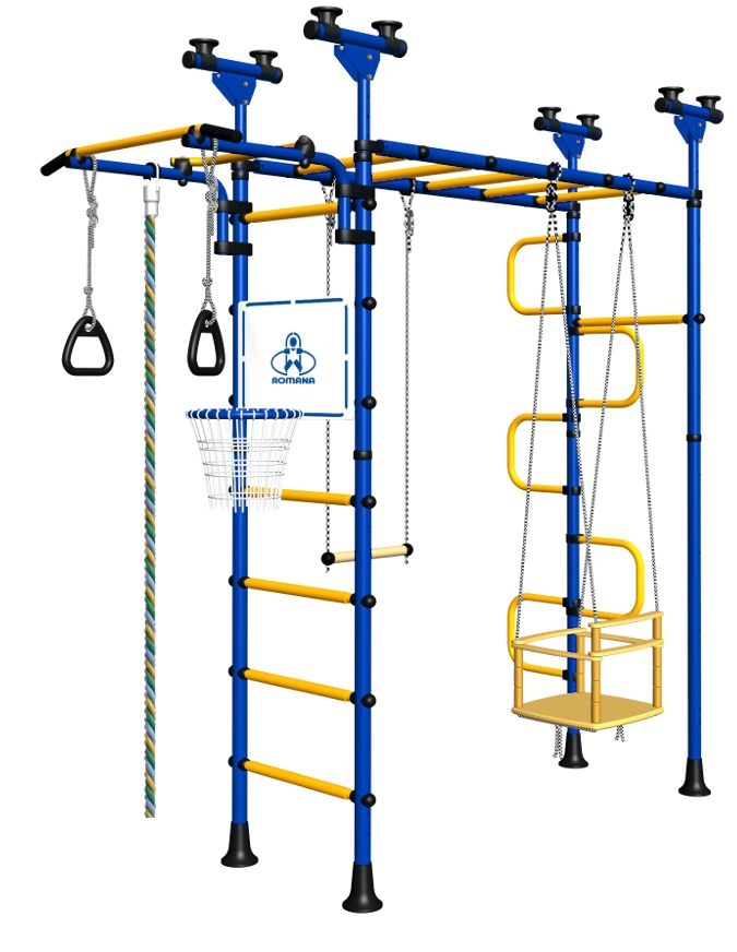 Indoor Sport Gym for Kids, model DSK-4.02.01 - Jungle Gym with metal stairs